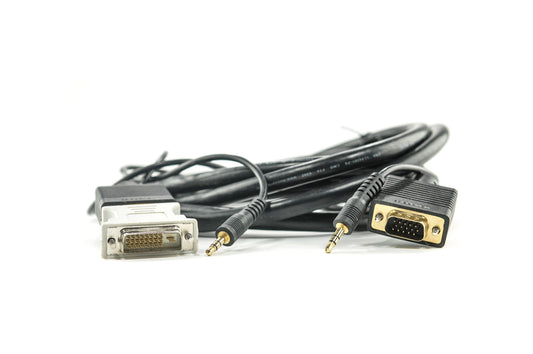 Cab-Dvi-Vga-8M= - Cisco - Dvi-Vga Cable 8M With 3.5Mm Mini-Jack Audio - Spare