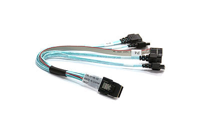 CBL-0118L-02 - Supermicro - IPASS -> 4 , 23-cm SATA cable 9.06" (0.23 m) Blue