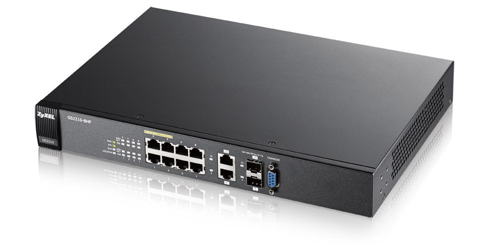 GS2210-8HP - Zyxel - network switch Managed L2 Gigabit Ethernet (10/100/1000) Black