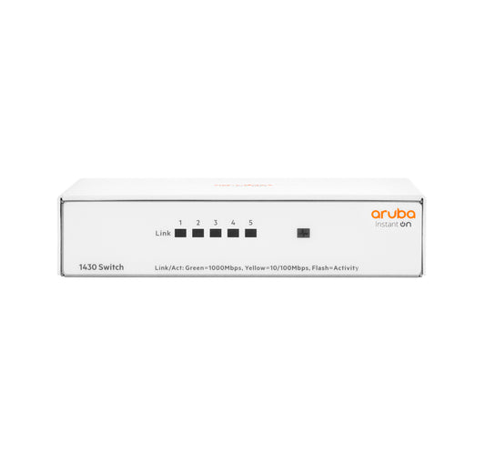 R8R44A - Hewlett Packard Enterprise - Aruba Instant On 1430 5G Unmanaged L2 Gigabit Ethernet (10/100/1000) White