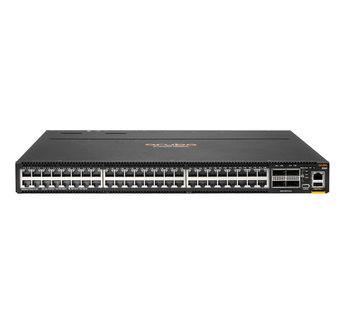 JL706A - Hewlett Packard Enterprise - Aruba 8360-48XT4C Managed L3 10G Ethernet (100/1000/10000) 1U Black