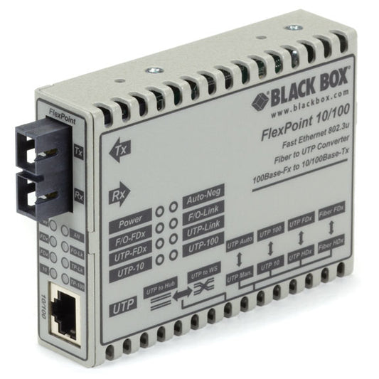 LMC100A-SC-R3 - Black Box - FLEXPOINT 10/100 BASETX network media converter 100 Mbit/s Multi-mode Internal Grey