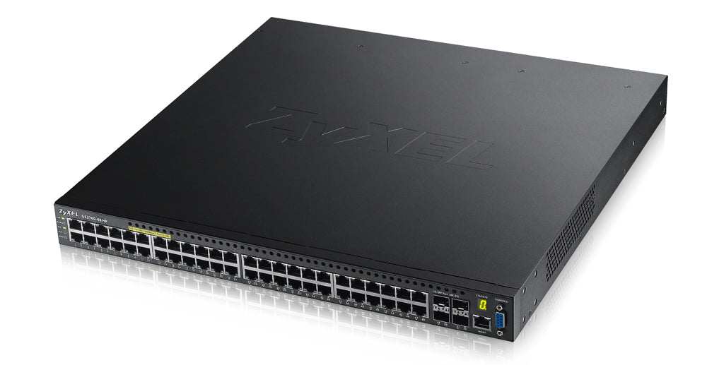 GS3700-48HP - Zyxel - Managed L2+ Gigabit Ethernet (10/100/1000) Power over Ethernet (PoE) Black