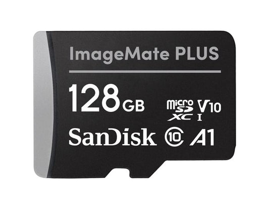SDSQUB3-128G-AN6FA - SanDisk - 128GB Imagemate Plus Class 10 microSDXC UHS-1 Memory Card with Adapter