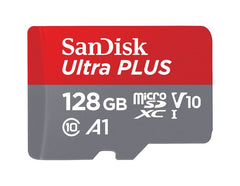 SDSQUSC-128G-ANCIA - SanDisk - 128GB Ultra PLUS microSDXC UHS-I Memory Card