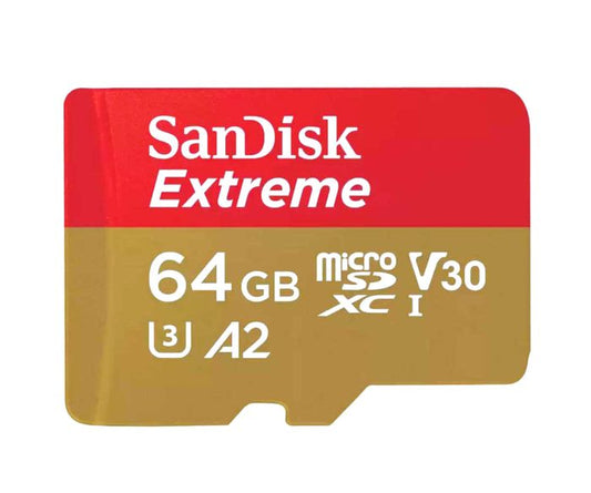 SDSQXAH-064G - SanDisk - 64GB Extreme microSDHC Memory Card