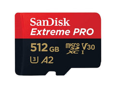 SDSQXCD-512G - SanDisk - 512GB Extreme Pro microSDXC UHS-I Memory Card