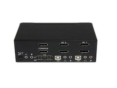 SV231DPDDUA - StarTech - 2-Port Dual DisplayPort KVM Switch With Audio and USB 2.0 Hub
