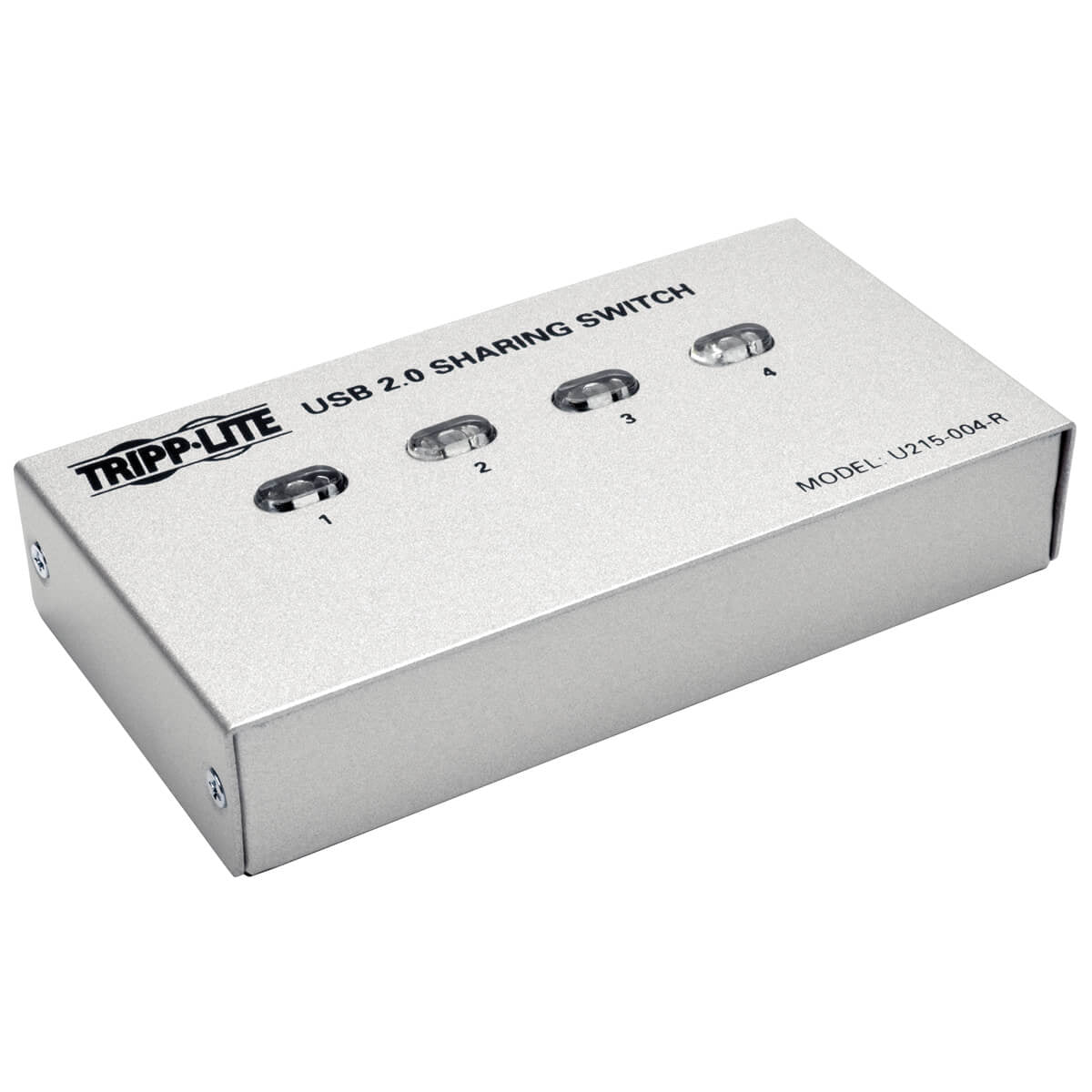 U215-004-R - Tripp Lite - interface hub USB 2.0 480 Mbit/s Silver