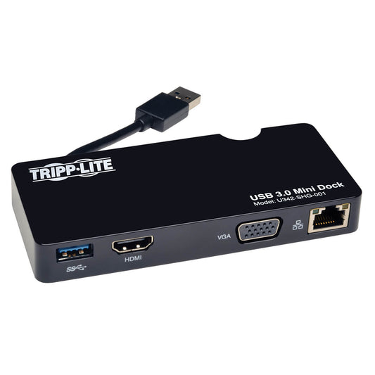 U342-SHG-001 - Tripp Lite - notebook dock/port replicator Wired USB 3.2 Gen 1 (3.1 Gen 1) Type-A Black
