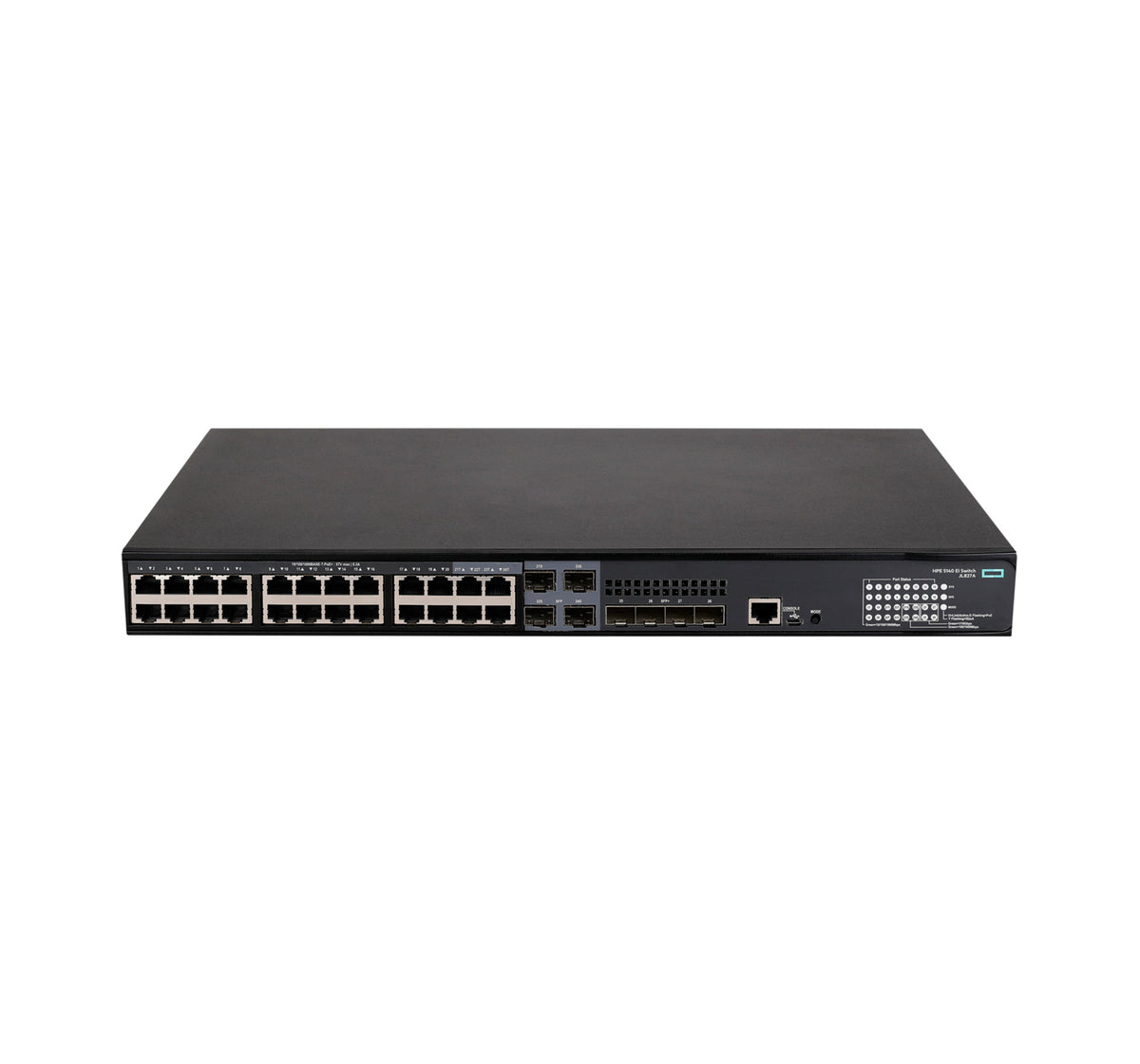 JL827A - HPE - FlexNetwork 5140 24G PoE+ 4SFP+ EI Switch - 26 Ports - Manageable - Gigabit Ethernet 10 Gigabit Ethernet - 10/100/1000Base-T 10GBase-X -