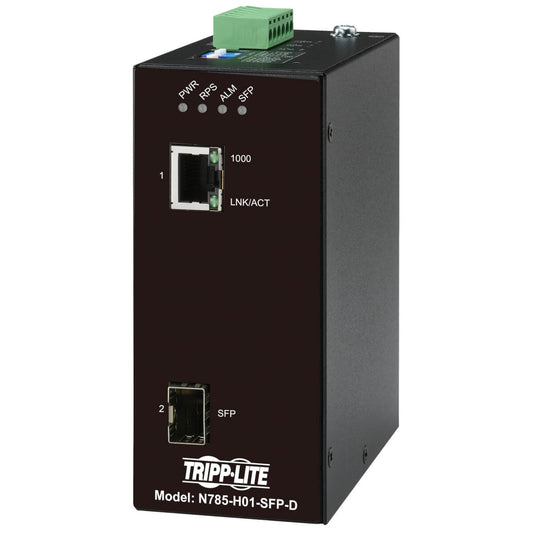 N785-H01-SFP-D - Tripp Lite - network media converter 1000 Mbit/s Multi-mode, Single-mode Black