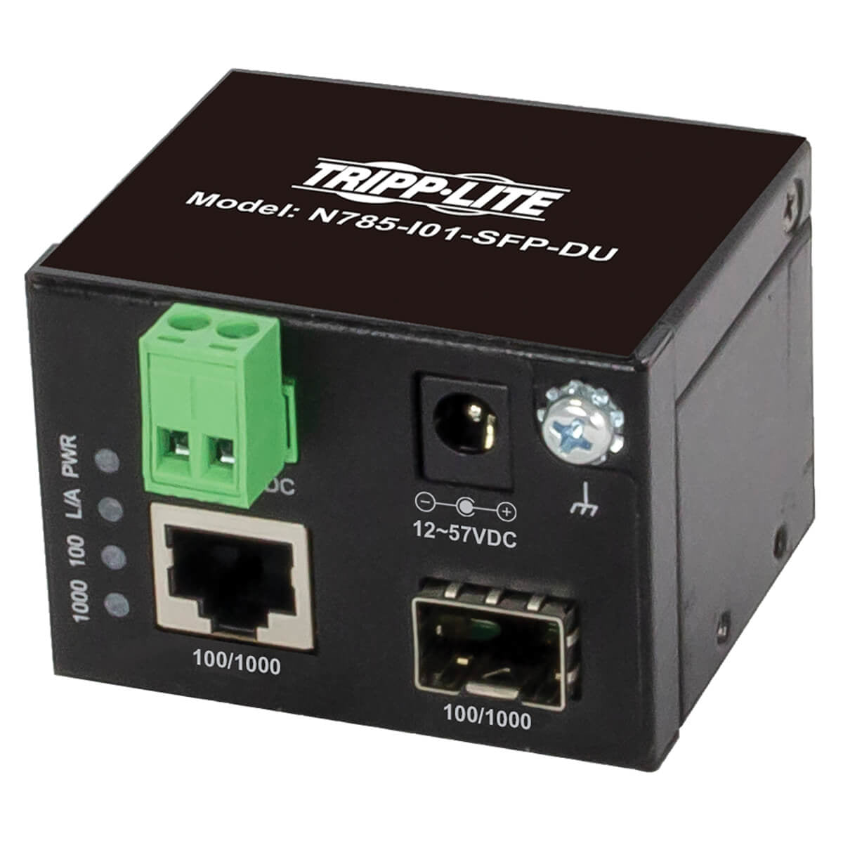 N785-I01-SFP-DU - Tripp Lite - network media converter 1000 Mbit/s Multi-mode, Single-mode Black